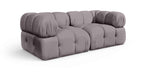 Orin - Velvet Performance Fabric Upholstered 2 Piece Modular Sofa (2 Corner Chairs)