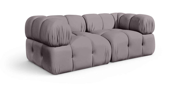 Orin - Velvet Performance Fabric Upholstered 2 Piece Modular Sofa (2 Corner Chairs)