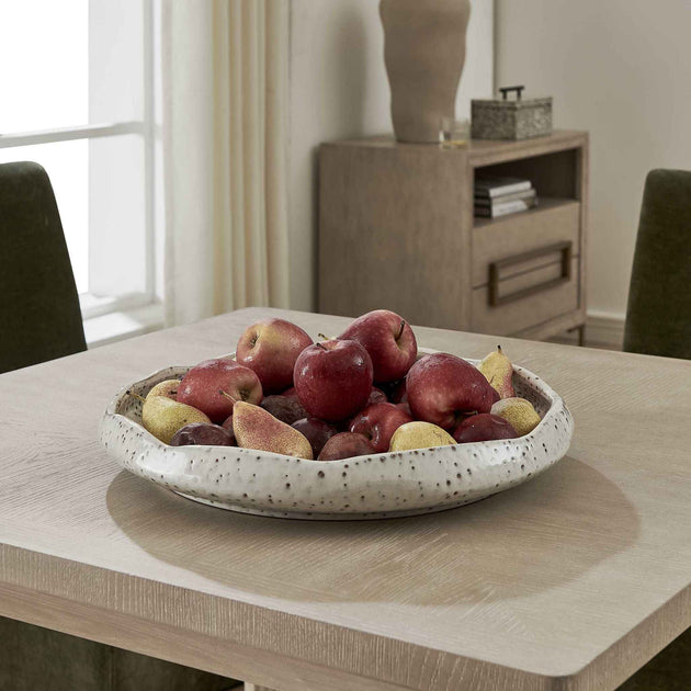 Stardust Ripple - Indoor-Outdoor Bowl - White