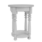Winston - Round Chairside Table - Aged Cotton