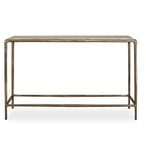 Minerva - Marble Top Console Table - Brass / Gray / White