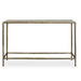 Minerva - Marble Top Console Table - Brass / Gray / White