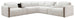 MS - Anaheim Seven-Piece Power Sectional - White