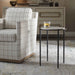 Wren - Round Marble Accent Table - Bronze / White