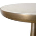 Gianno - Round Marble Side Table - Brass / White