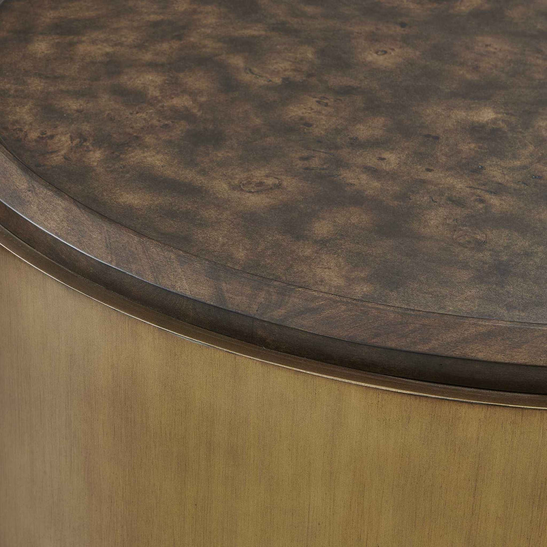 Parrish - Round Coffee Table - Brass / Woodtone