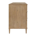Coast - 6 Drawer Rattan Chest - Woodtone