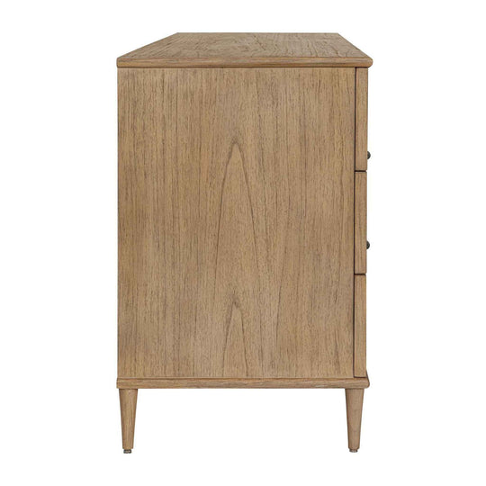 Coast - 6 Drawer Rattan Chest - Woodtone
