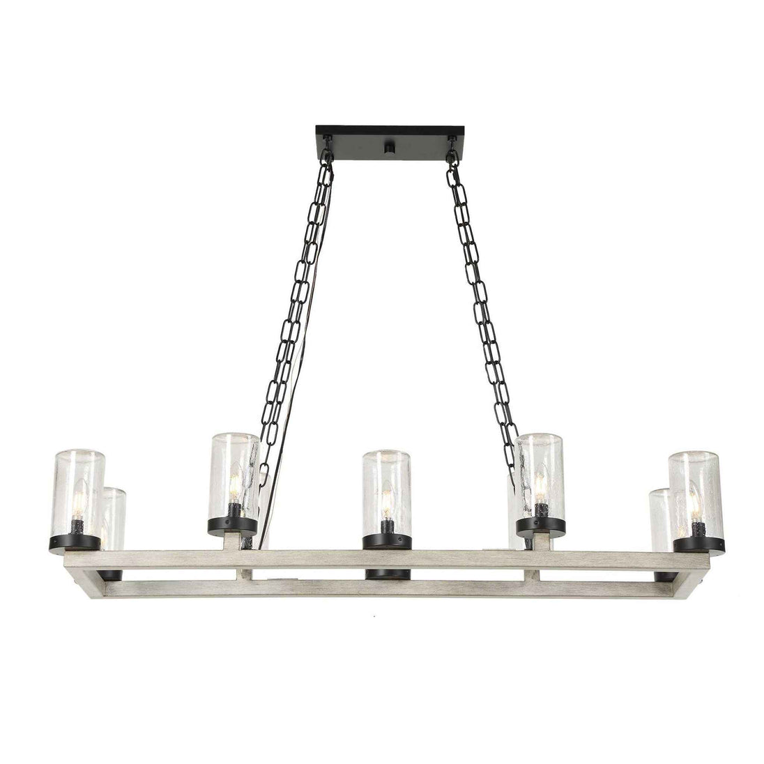 Edgecomb - 10 Light Indoor-Outdoor Chandelier - Black / Gray