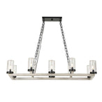 Edgecomb - 10 Light Indoor-Outdoor Chandelier - Black / Gray