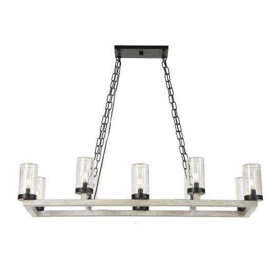 Edgecomb - 10 Light Indoor-Outdoor Chandelier - Black / Gray