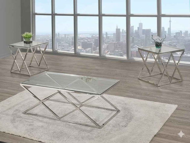 Astra Clear Glass Coffee Table Collection