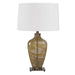 Rainer - Blown Glass Table Lamp - Brown / White