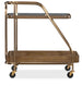 Commerce And Market - Walnut Wine and Bar Cart - Light Caramel