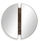 Hanover - Divided Round Mirror - Bronze / Brown