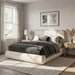 Tempo - Velvet Upholstered Bed - Cream