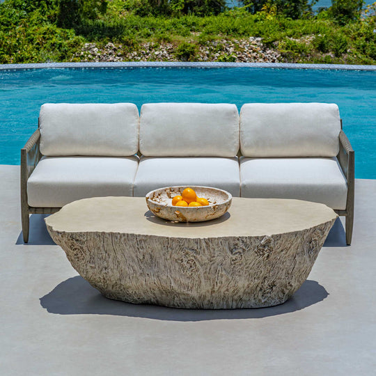 Quarried Stone - Indoor-Outdoor Bowl - Brown