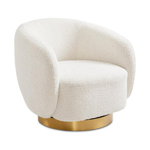 Aspen Gold Accent Chair Boucle  fabric