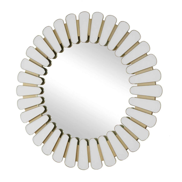 Miran - Glass Round Mirror - White