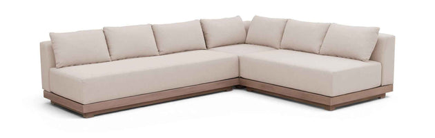 Solace - Olefin Performance Fabric 3 Piece Outdoor Patio Modular Sectional (Sofa, Loveseat & Corner Chair)