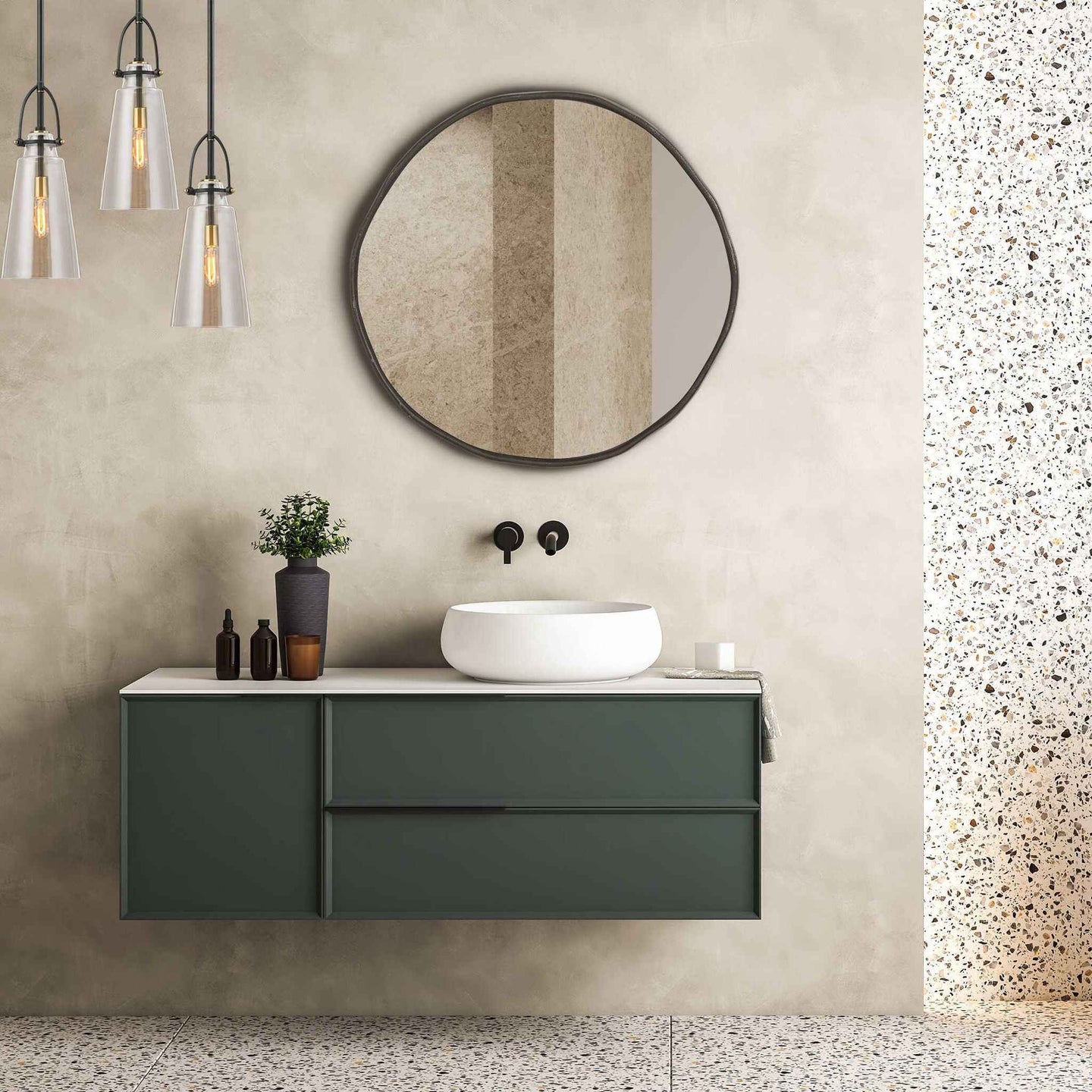 Lowen - Round Mirror - Bronze