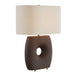 Geno - Concentric Ribbed Table Lamp - Brown