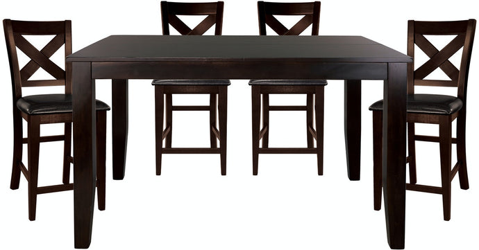 Crown Point Counter height Dining Room 5pc Set