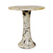 Cadas - Indoor-Outdoor Stone Side Table - Black / White