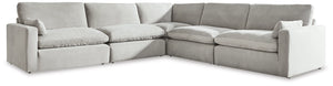 Sophie Left Arm Facing Chair 5 Pc Sectional-Grey