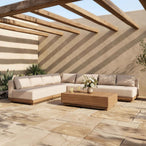 Solace - Olefin Performance Fabric 4 Piece Outdoor Patio Modular Sectional