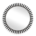 Jael - Round Iron Bands Mirror - Black