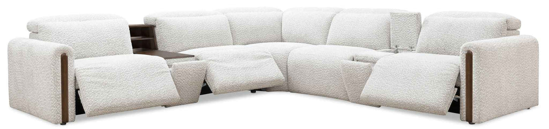 MS - Anaheim Seven-Piece Power Sectional - White