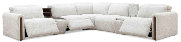 MS - Anaheim Seven-Piece Power Sectional - White