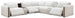 MS - Anaheim Seven-Piece Power Sectional - White