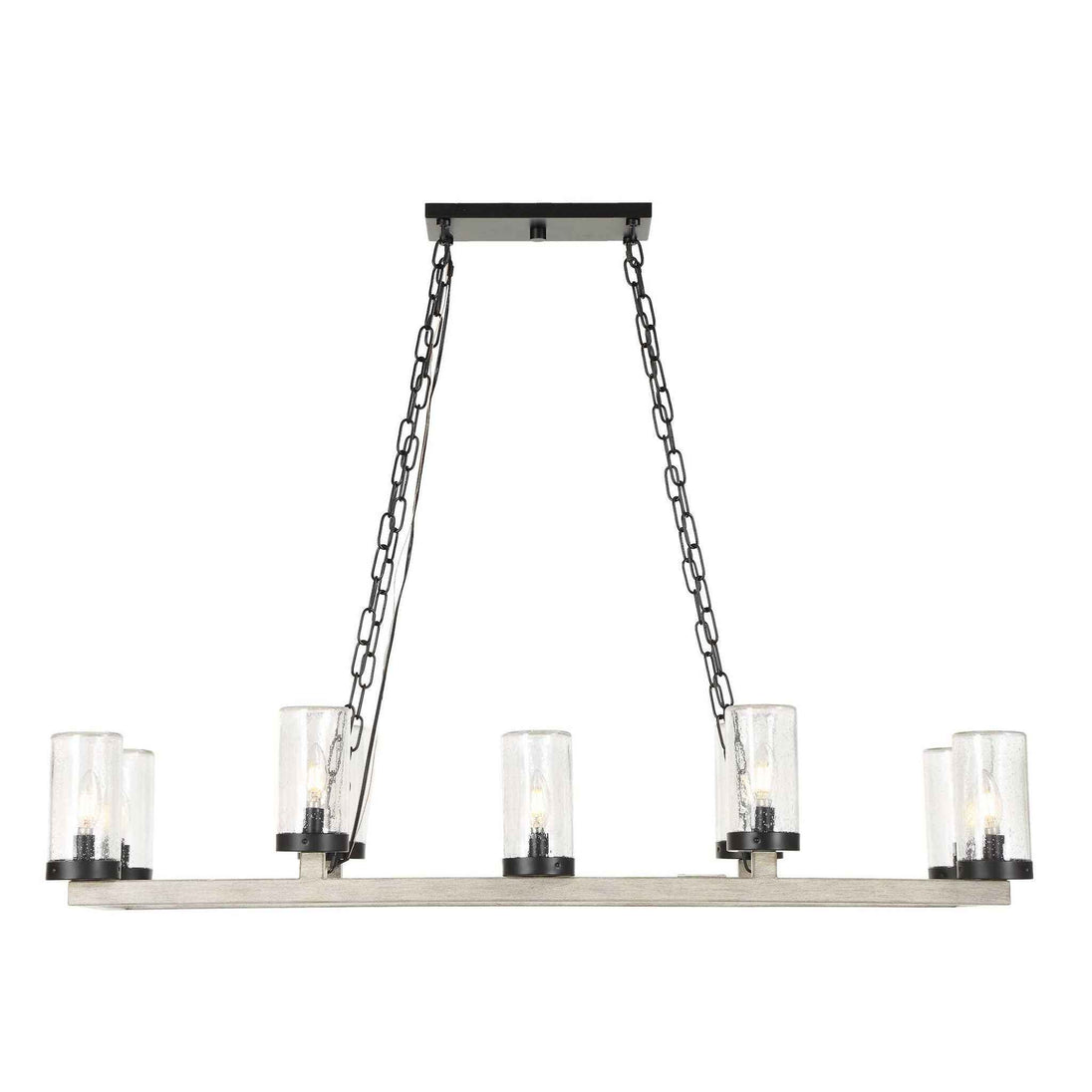Edgecomb - 10 Light Indoor-Outdoor Chandelier - Black / Gray