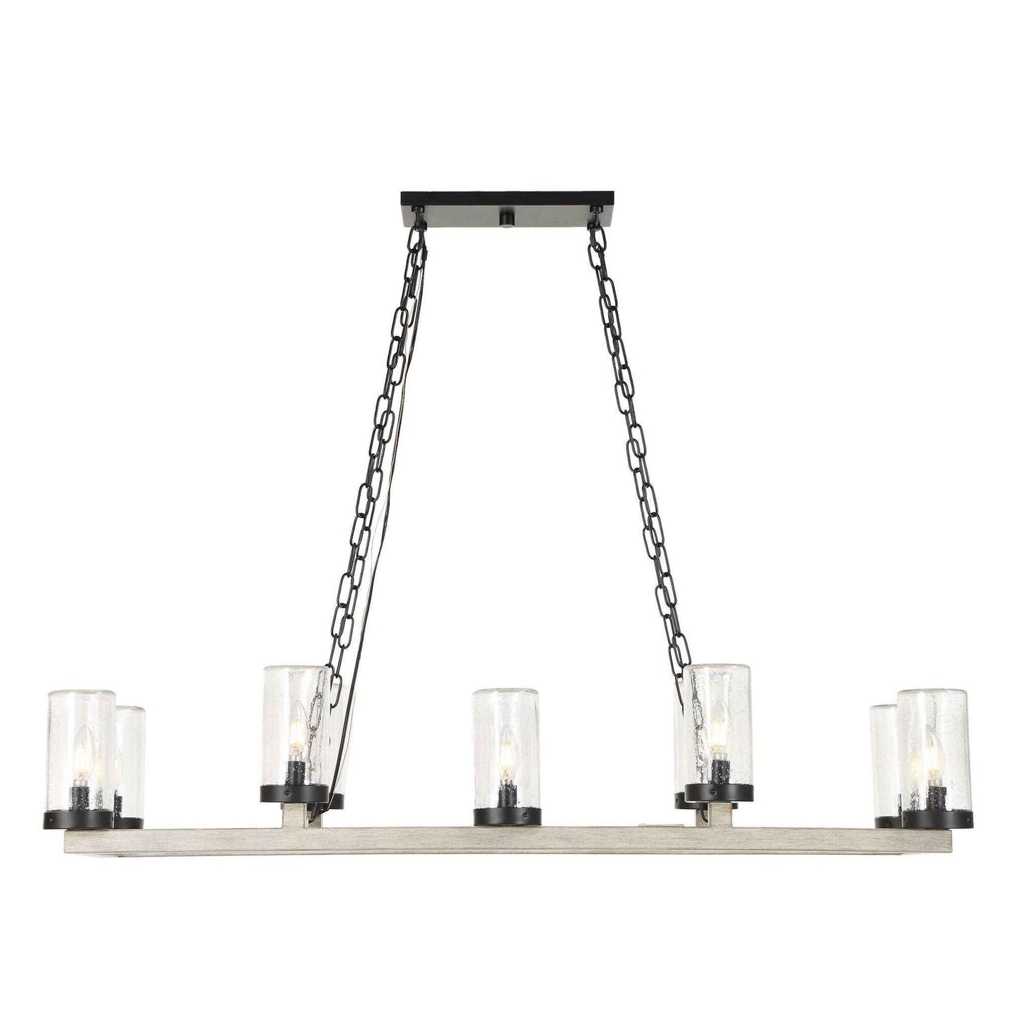 Edgecomb - 10 Light Indoor-Outdoor Chandelier - Black / Gray