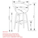 HOLT-26" COUNTER STOOL-FABRIC GREY - Furniture Depot