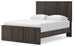 Shaehartin - Queen Panel Platform Bed - Dark Brown