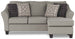 Kestrel - Queen Sofa Chaise Sleeper - Driftwood
