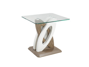 Tuscan End Table White/Walnut