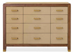 Melange - Zurich Accent Drawer Chest - Beige / Medium Walnut