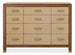 Melange - Zurich Accent Drawer Chest - Beige / Medium Walnut