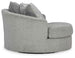 Casselbury - Oversized Swivel Accent Chair - Cement
