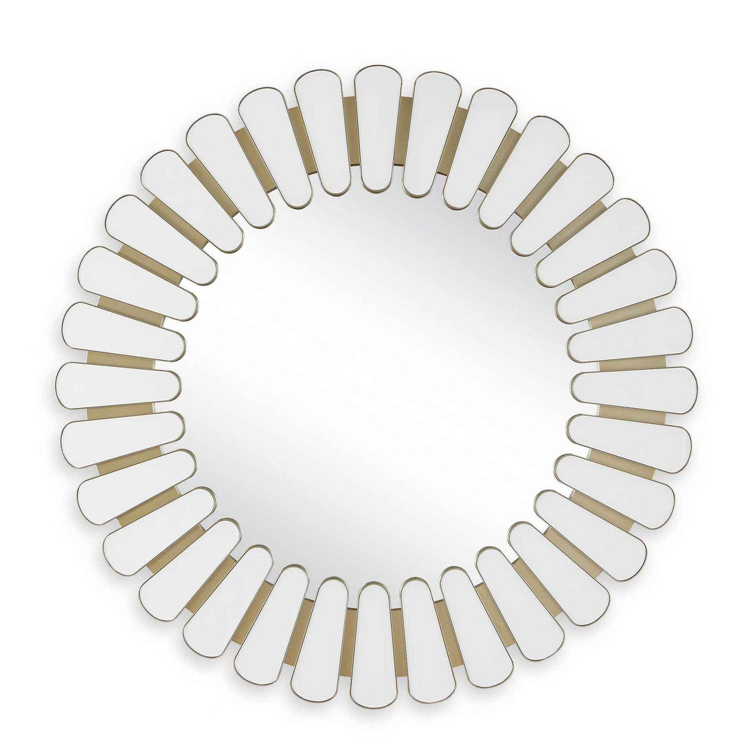 Miran - Glass Round Mirror - White