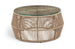 Coastline - Tempered Glass Top And Wicker Outdoor Patio Coffee Table - Natural | Natural