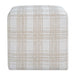 Joie - Porcelain Plaid Ottoman - White