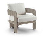 Sandbay - Olefin Water Resistant Fabric And Wicker Outdoor Patio Accent Chair