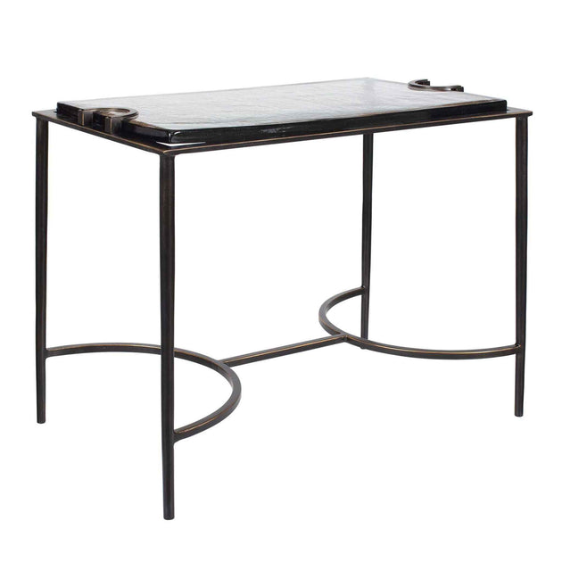 Eisen - Textured Glass Accent Table - Bronze