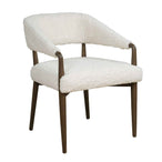 Austell - Shearling Dining Chair - Brown / White