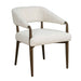 Austell - Shearling Dining Chair - Brown / White
